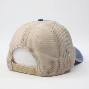 Baseball Caps Vintage Washed Cotton Soft Mesh Adjustable Baseball Cap - Navy/Navy/Khaki 96r - CM182KNH0N4 $10.61