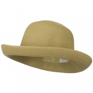 Sun Hats UPF 50+ Cotton Paper Braid Med Kettle Brim Hat - Tan - Other - C5116MT6G2B $47.33
