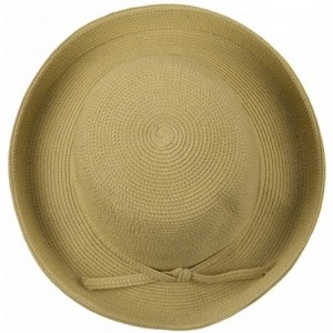 Sun Hats UPF 50+ Cotton Paper Braid Med Kettle Brim Hat - Tan - Other - C5116MT6G2B $47.33