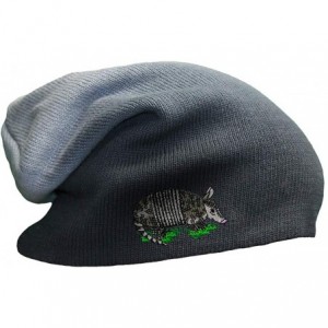 Skullies & Beanies Custom Slouchy Beanie Armadillo Embroidery Skull Cap Hats for Men & Women - Navy - C518A5897G9 $19.24