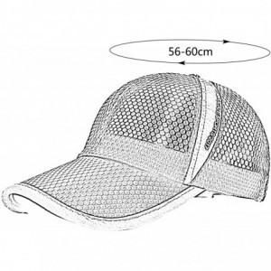 Baseball Caps Men's Summer Outdoor Sport Baseball Cap Mesh Hat Running Visor Sun Caps - Light Gray-2 - CT18RR0QLRH $18.08