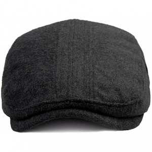 Newsboy Caps Men's Newsboy Ivy Gatsby Cap Irish Hunting Hat Cap Adjustable Cold Weather Driving Hat - Bl16-black - CP18AK0GMU...