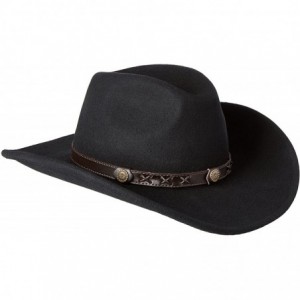 Cowboy Hats Men's Crushable Dakota Hat - Black - C61184XHB1N $106.82