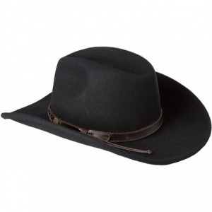 Cowboy Hats Men's Crushable Dakota Hat - Black - C61184XHB1N $93.95