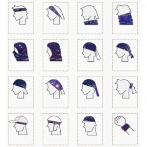 Balaclavas Men Women Face Bandana Dust Mask Balaclava Neck Gaiter Wrap Cool Printed (Multi-Function) - CT197T82DSE $14.69