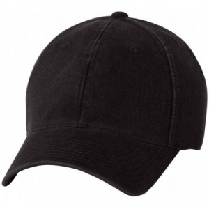 Baseball Caps Garment-Washed Cap - Black - C811OFZB2MX $13.19