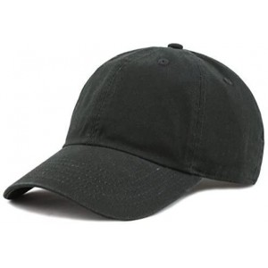 Baseball Caps Unisex Blank Washed Low Profile Cotton & Denim & Tie Dye Dad Hat Baseball Cap - Black - CZ12FT0VPDX $20.29