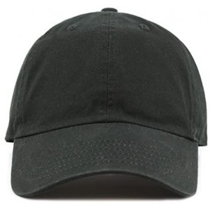 Baseball Caps Unisex Blank Washed Low Profile Cotton & Denim & Tie Dye Dad Hat Baseball Cap - Black - CZ12FT0VPDX $11.49