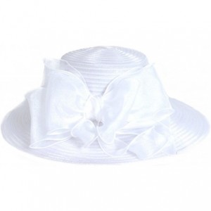 Sun Hats Lightweight Kentucky Derby Church Dress Wedding Hat S052 - S062-white - CA12CEWPOV3 $31.06