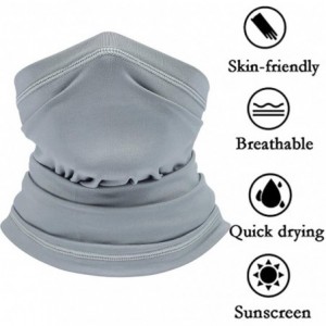 Balaclavas Summer Neck Gaiter Scarf- Cooling Cycling Mask- Breathable Fishing Mask Face Bandana - Light Blue+light Gray - CK1...