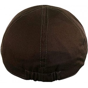 Newsboy Caps Mens 6pannel Duck Bill Curved Ivy Drivers Hat One Size(Elastic Band Closure) - Brown - CP196UITM5M $17.49