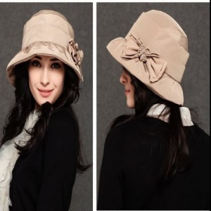 Bucket Hats Women's Waterproof Windproof Bucket Hat - Beige - C4126NODMXP $17.85