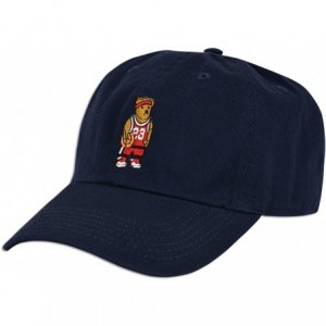 Baseball Caps Basketball Teddy 23 Embroidered Cap Hat Dad Adjustable Polo Style Unconstructed - Navy - CD18326WC6A $15.76