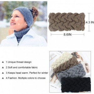 Cold Weather Headbands Womens Winter Knitted Headband - Soft Crochet Bow Twist Hair Band Turban Headwrap Hat Cap Ear Warmer -...