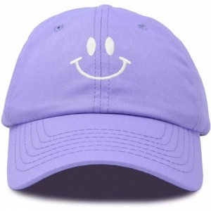 Baseball Caps Smile Baseball Cap Smiling Face Happy Dad Hat Men Women Teens - Lavender - CP18SHNR8L4 $23.50