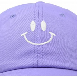 Baseball Caps Smile Baseball Cap Smiling Face Happy Dad Hat Men Women Teens - Lavender - CP18SHNR8L4 $12.39
