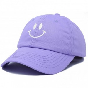 Baseball Caps Smile Baseball Cap Smiling Face Happy Dad Hat Men Women Teens - Lavender - CP18SHNR8L4 $12.39
