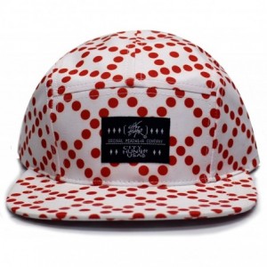 Baseball Caps Mexcian Patterned 5 Panel Hats - Dot Red - CW11WBULXC3 $11.15