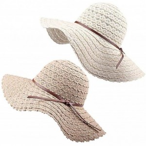 Sun Hats Wide Brim Summer Beach Sun Hats for Women UPF Woman Foldable Floppy Travel Packable Cotton Sun Hat - CF18TK56K9M $35.51