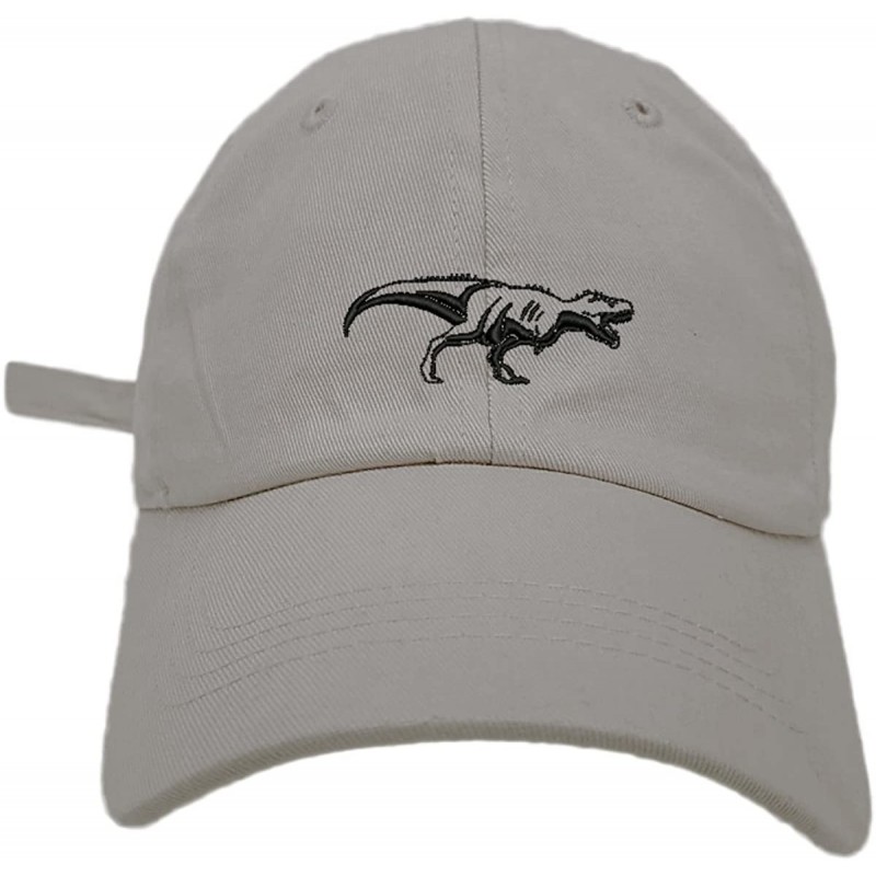 Baseball Caps T-rex Outline Style Dad Hat Washed Cotton Polo Baseball Cap - Lt.grey - C418CAU2764 $14.06