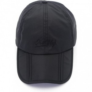 Baseball Caps Foldable Baseball Cap Summer Running Cap for Men and Women Gift Hat Storage Bag - Black - C418NG7XCC4 $11.20