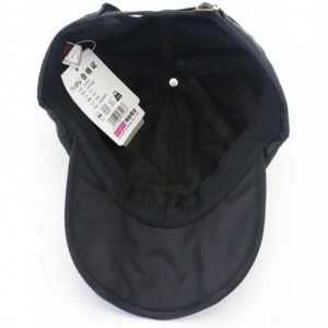 Baseball Caps Foldable Baseball Cap Summer Running Cap for Men and Women Gift Hat Storage Bag - Black - C418NG7XCC4 $11.20