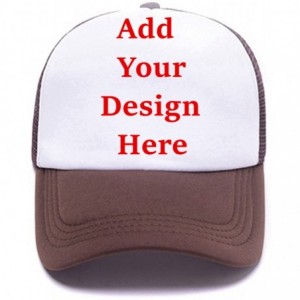 Baseball Caps Personalized Snapback Trucker Hats Custom Unisex Mesh Outdoors Baseball Caps - Brown - CG18ECYSG5X $22.19