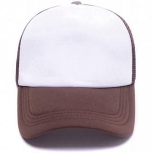 Baseball Caps Personalized Snapback Trucker Hats Custom Unisex Mesh Outdoors Baseball Caps - Brown - CG18ECYSG5X $10.53