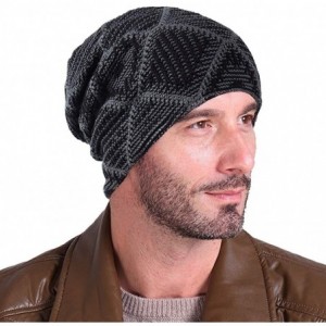 Skullies & Beanies Winter Beanie Double Layer Slouchy - A Black - CY18KM34THE $9.66