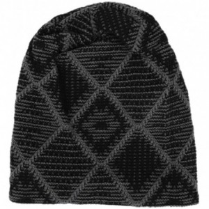 Skullies & Beanies Winter Beanie Double Layer Slouchy - A Black - CY18KM34THE $9.66