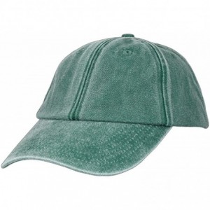 Baseball Caps Unisex Baseball Cap Hat- Washed Cotton Twill Low Profile Plain Adjustable Running Golf Caps - 2-green - C218G0U...