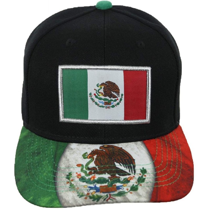 Baseball Caps Baseball Cap Mexican Flag Mexico Eagle Hat Snapback Hats Casual Caps - Black - CL18KKU8IRM $16.99