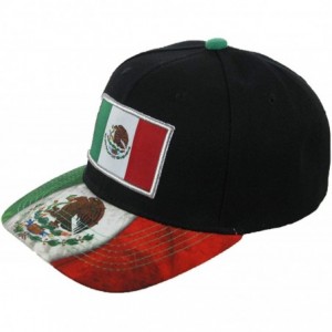 Baseball Caps Baseball Cap Mexican Flag Mexico Eagle Hat Snapback Hats Casual Caps - Black - CL18KKU8IRM $16.99