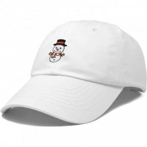 Baseball Caps Cute Snowman Hat Ladies Womens Baseball Cap - White - C518ZYCM642 $17.62