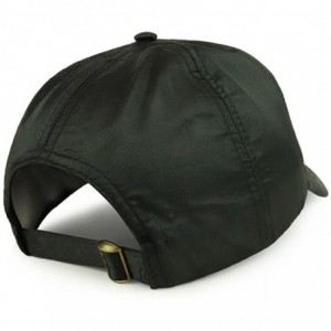 Baseball Caps Plain Adjustable Satin Baseball Cap - Black - CB188OSLWKI $12.67