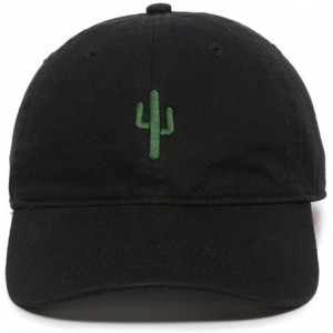 Baseball Caps Cactus Embroidered Dad Hat - Adjustable Polo Style Baseball Cap for Men & Women - Black - C418L9YCSRK $12.60