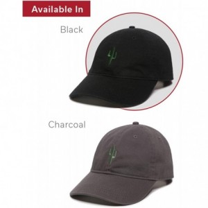 Baseball Caps Cactus Embroidered Dad Hat - Adjustable Polo Style Baseball Cap for Men & Women - Black - C418L9YCSRK $12.60