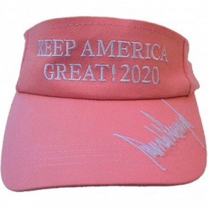 Visors MAGA Keep America Great Donald Trump 2020 Premium Visor New Re-Election Slogan - Pink - CQ18RLSXKGY $25.86