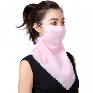 Balaclavas Women Multifunctional Bandana Chiffon Headband Scarf Balaclava Sun UV Protection - Pk - CR198S9Z572 $7.67