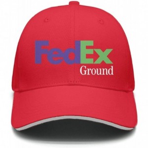 Baseball Caps Mens Womens Printing Adjustable Meshback Hat - Red - CC18N00UGTN $34.72