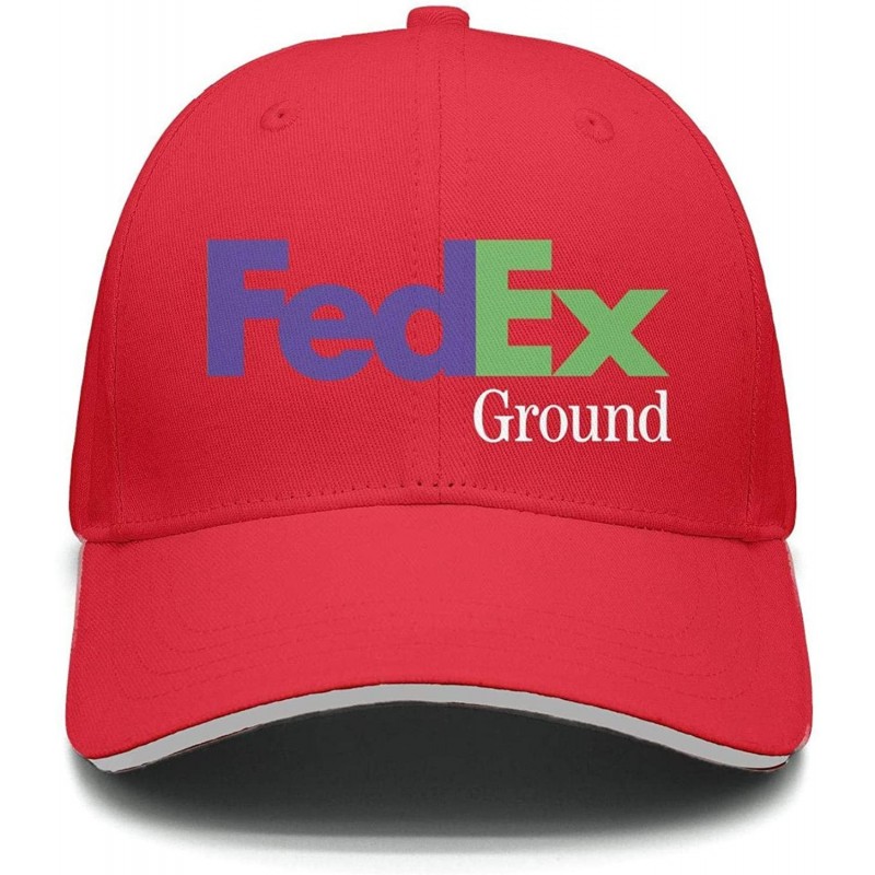 Baseball Caps Mens Womens Printing Adjustable Meshback Hat - Red - CC18N00UGTN $16.20