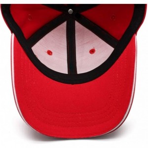 Baseball Caps Mens Womens Printing Adjustable Meshback Hat - Red - CC18N00UGTN $16.20