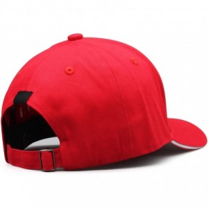 Baseball Caps Mens Womens Printing Adjustable Meshback Hat - Red - CC18N00UGTN $16.20
