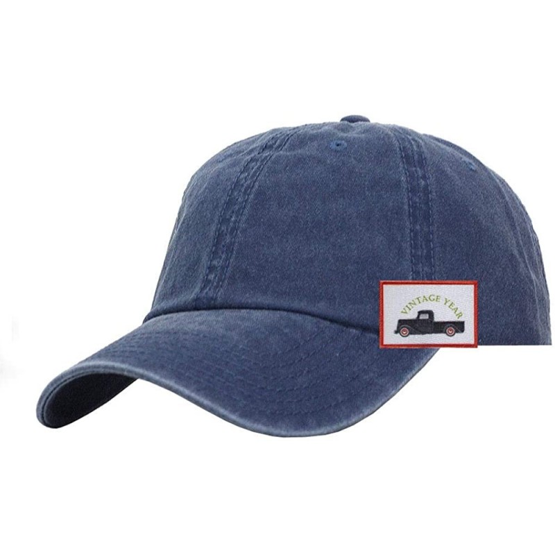 Baseball Caps Vintage Washed Cotton Adjustable Dad Hat Baseball Cap - Tp Navy - CS12MZBPMJC $12.72