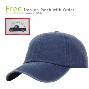 Baseball Caps Vintage Washed Cotton Adjustable Dad Hat Baseball Cap - Tp Navy - CS12MZBPMJC $12.72