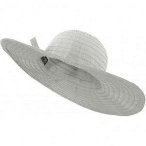 Sun Hats Floppy Women Sun Hat Foldable Large Brim Hat with Ribbon - Grey - CG123WQTF7J $24.25