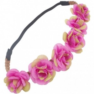 Headbands Rose Flower Wreath Headband Floral Crown Garland Halo for Wedding HH14 - Purple 1 - C012JWKR1ON $7.02