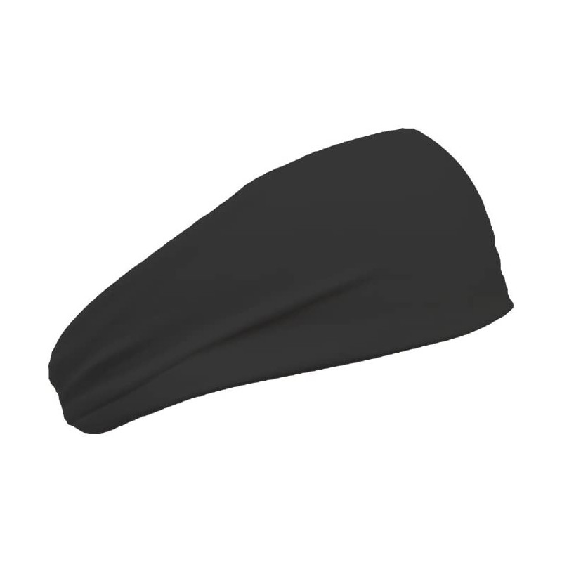 Headbands Womens 3 Inch Flatback Moisture Wicking Workout Sweatband - Black - CP11QAC5Y77 $10.53