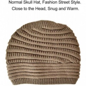 Skullies & Beanies Womens Slouchy Beanie-Trendy Chunky Cable Knit Beanie-Oversized Winter Hats for Women - Skull Beanie-camel...