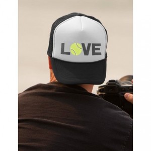 Baseball Caps Love Tennis - Gift for Tennis Lovers/Fans/Players Trucker Hat Mesh Cap - Navy/White - CP1858E8IDK $12.99